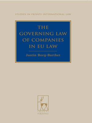cover image of The Governing Law of Companies in EU Law